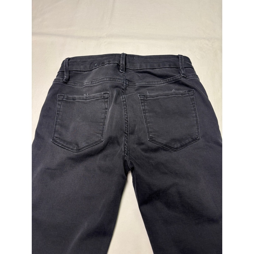 FRAME Le Crop Mini Boot Jeans Kerry Black Grey Raw Hem  Womens Size 27X27‎ - Picture 10 of 15